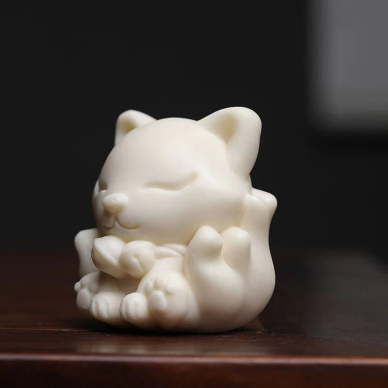 Mini-Zen-Segen-Dekoration mit neunschwänzigem Fuchs