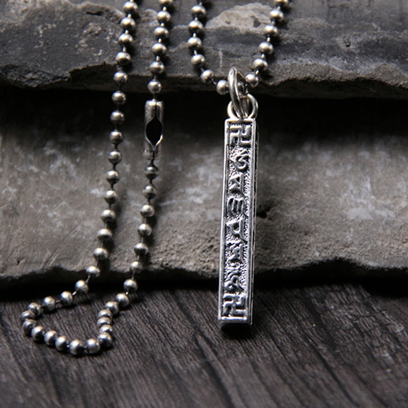 925 Sterling Silver Om Mani Padme Hum Necklace | Wisdom & Blessings