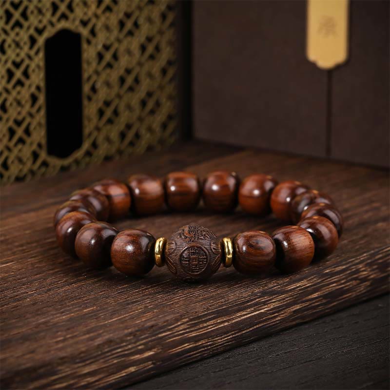 Herren-Armband „Compassion“ aus Palisander mit 11 mm Perlen