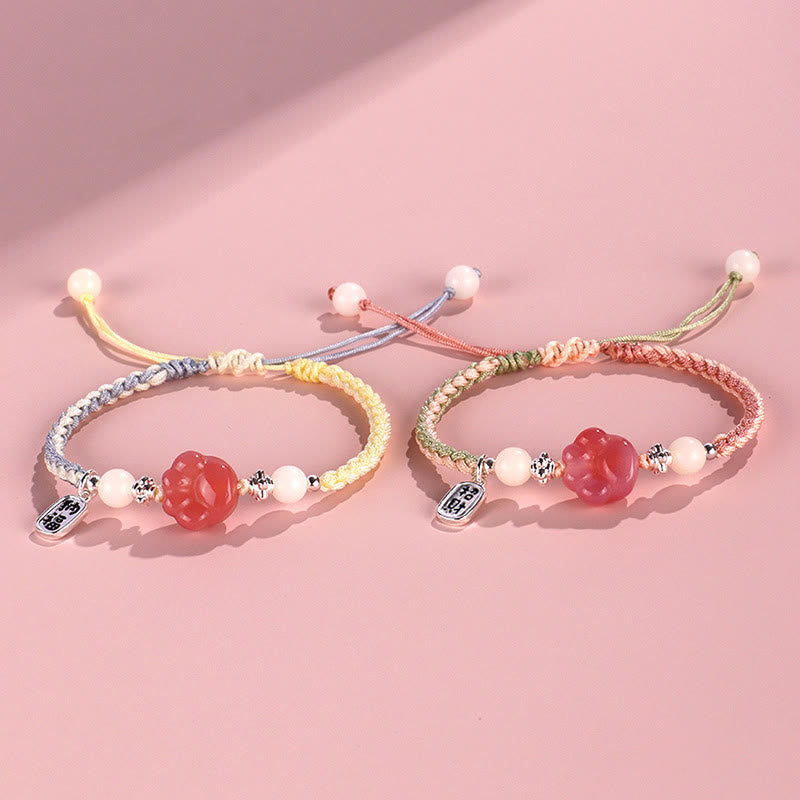 Yanyuan Achat Fu Charakter Positive Geflochtenes Seilarmband