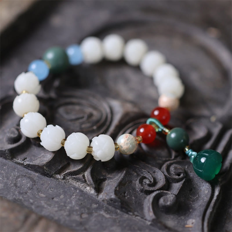 Bodhi Seed Lotus Perlenarmband für Frieden und Harmonie