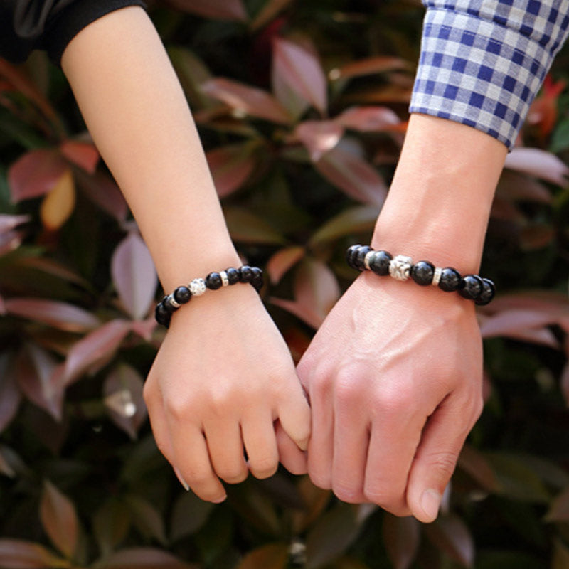 12 mm Regenbogen-Obsidian-PiXiu-Segen-FengShui-Armband