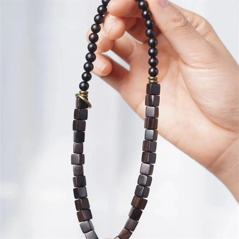 Tibetisches Ebenholz-Doppelwickelarmband für den Frieden