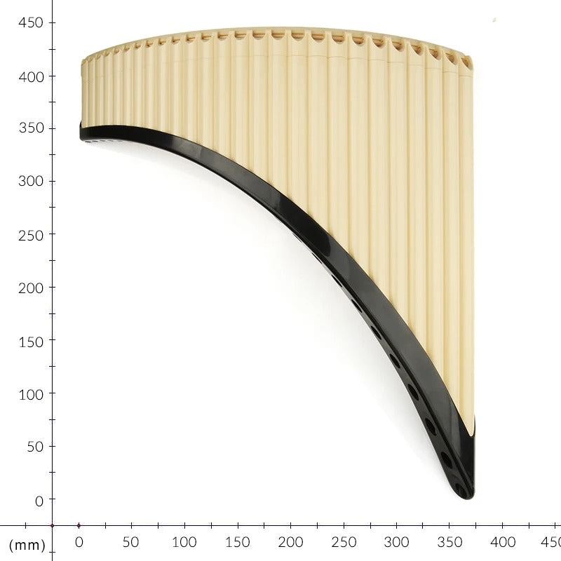 Pan flute with curved pipes in descending order, ABS Pan Flute for Students