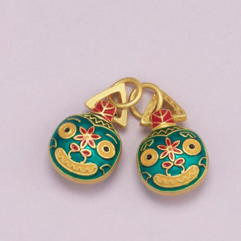 Gold Schluckendes Tier Familie Glück Schlüsselanhänger für spirituellen Reichtum