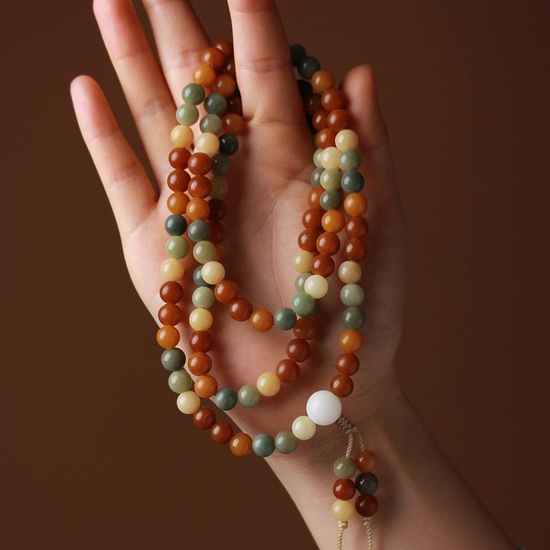 8 mm Bodhi Seed Harmony Wisdom Mala Armband
