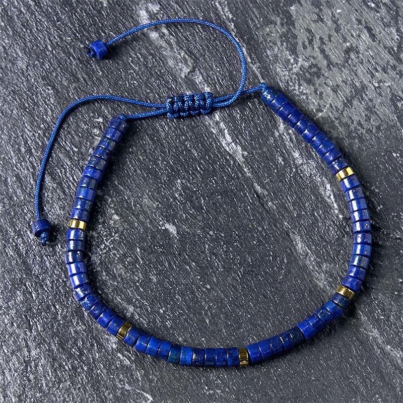 Verstellbares 4 mm Lazurite Positive Balance Spirituelles Armband