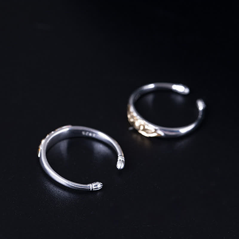 Verstellbarer Lotusring aus 925er Sterlingsilber für Neuanfänge