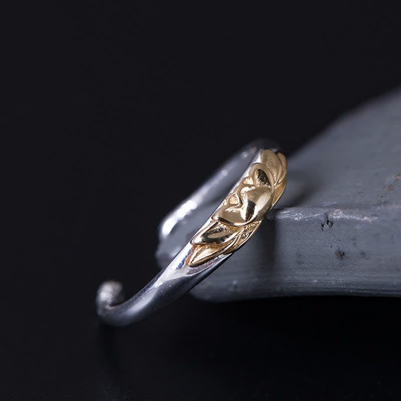 Verstellbarer Lotusring aus 925er Sterlingsilber für Neuanfänge