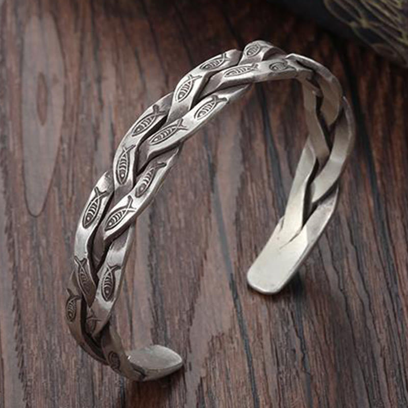 Verstellbares Kupfer-Koi-Fisch-Armband für Glück und Wohlstand