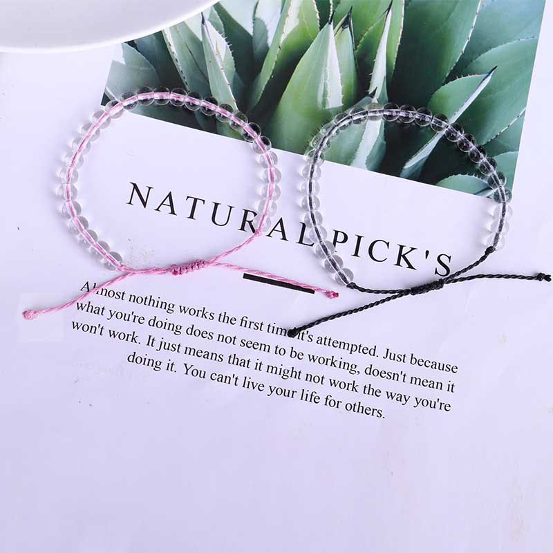 Verstellbares handgefertigtes spirituelles Glasperlenarmband