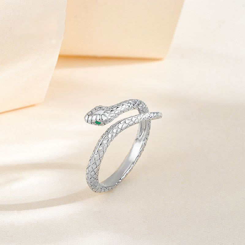Verstellbarer Schlangenring aus Sterlingsilber