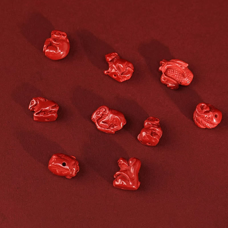 Bauchkette mit Zinnoberdrachen-Schutz, rote Schnur, 2,5 mm