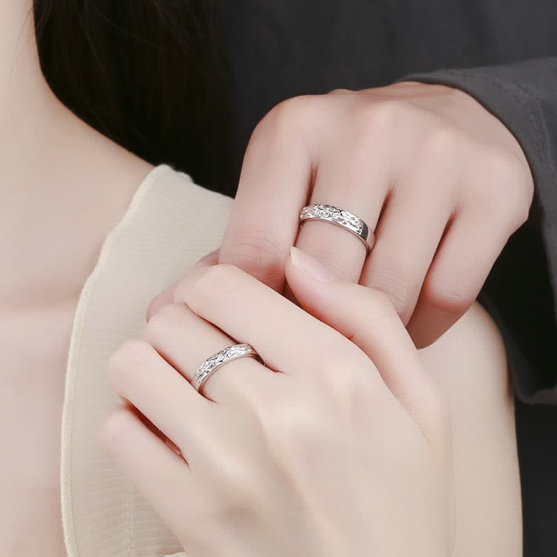 Adjustable 925 Sterling Silver PiXiu Balance Couple Ring