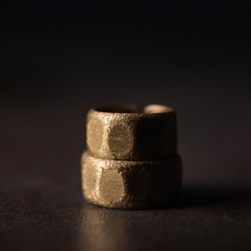 Verstellbarer Reichtumsring aus Kupfer und Messing | Spirituelle Heilung & Glück