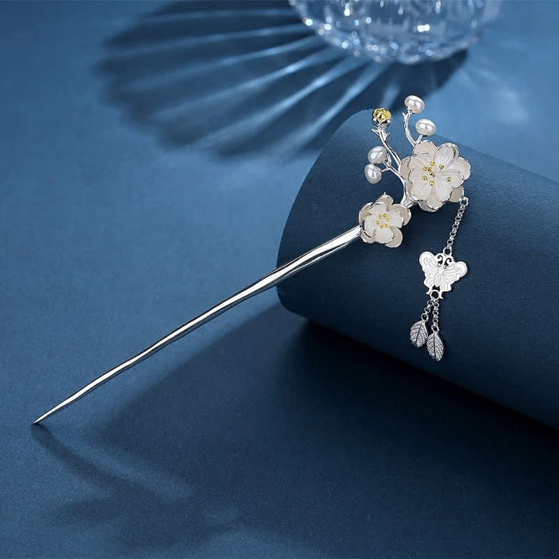 Copper Plum Blossom Butterfly Hairpin | Love & Freedom Symbol
