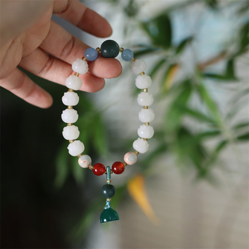 Bodhi Seed Lotus Perlenarmband für Frieden und Harmonie