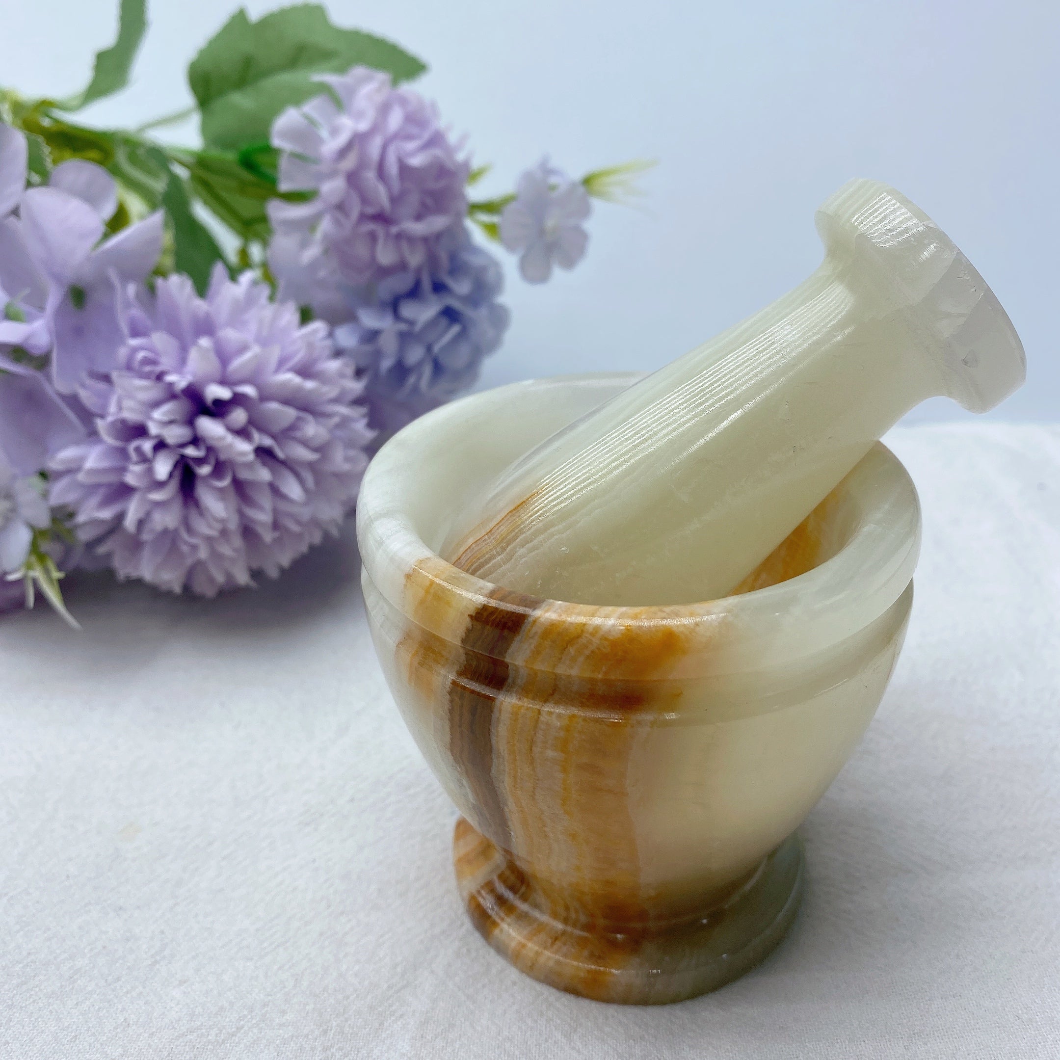 Afghanische Jade 3 Zoll Kristallheilung Knoblauchpresse