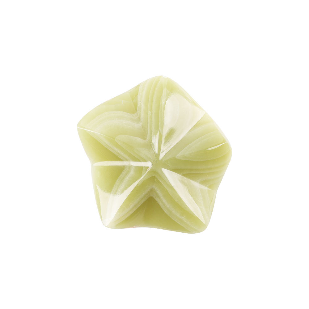 Afghanischer Jade-Seestern, handgeschnitzt, Kristalltier, 7,5 cm