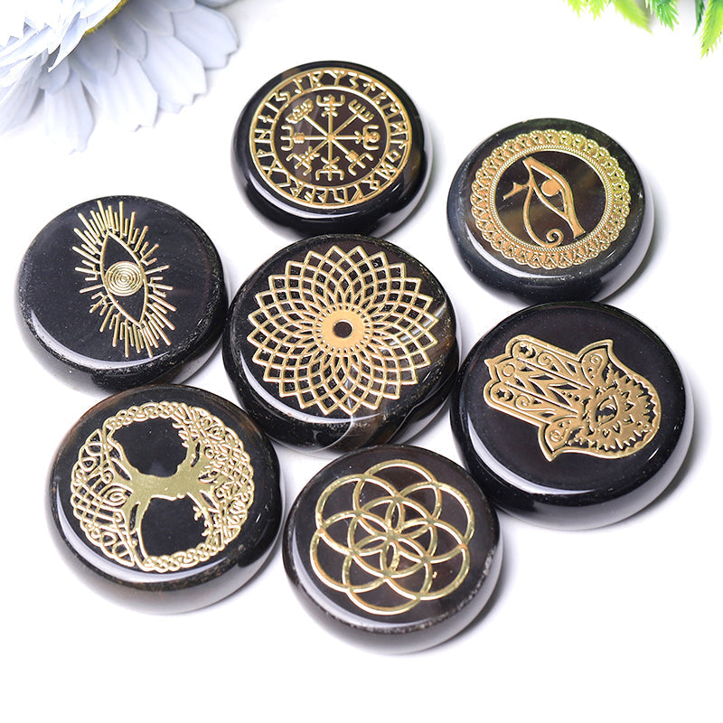 Achat, rund, 4,4 cm, Handschmeichler für Meditation und Energie