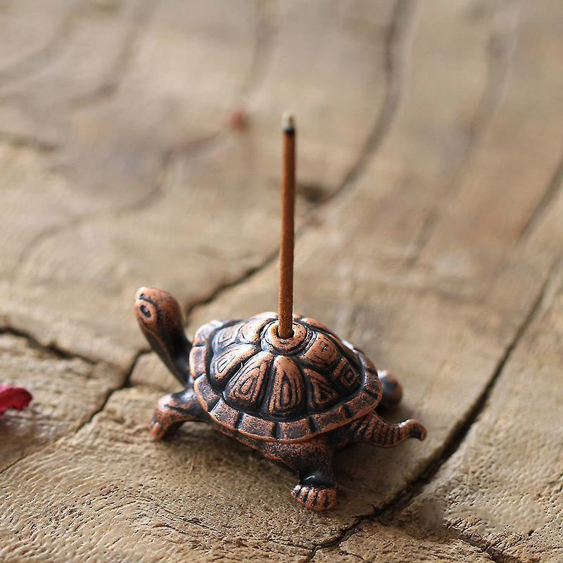 Räuchergefäß aus Legierung mit Schildkröte und Schnecke zur Meditation