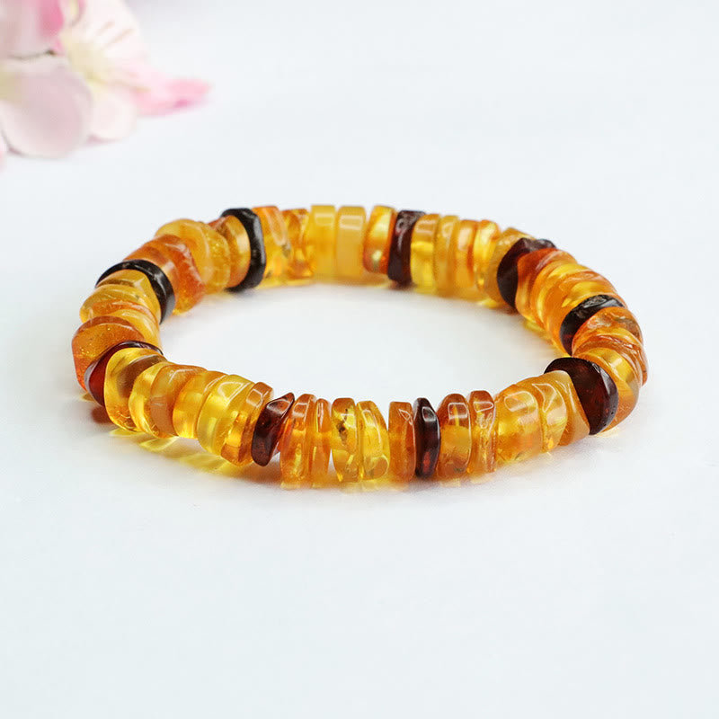 Bernsteinfarbenes Vertrauens-Peace-Schnallenarmband