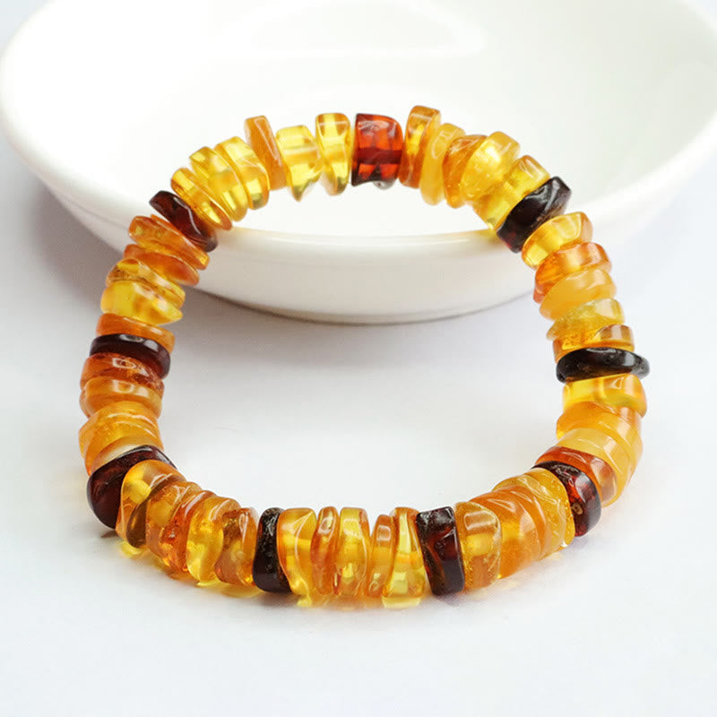 Bernsteinfarbenes Vertrauens-Peace-Schnallenarmband