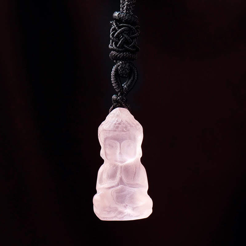 Amethyst Chakra Heilung Buddha Halskette Anhänger 1,4 cm x 2,6 cm