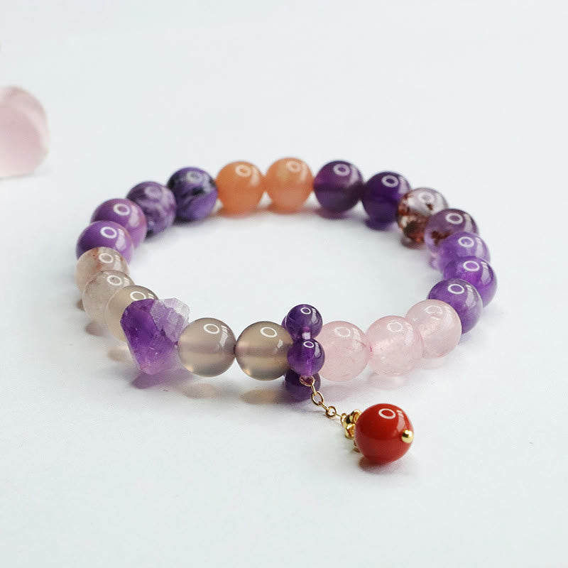 Amethyst Inner Peace Heilungsarmband 7-8mm Perlen