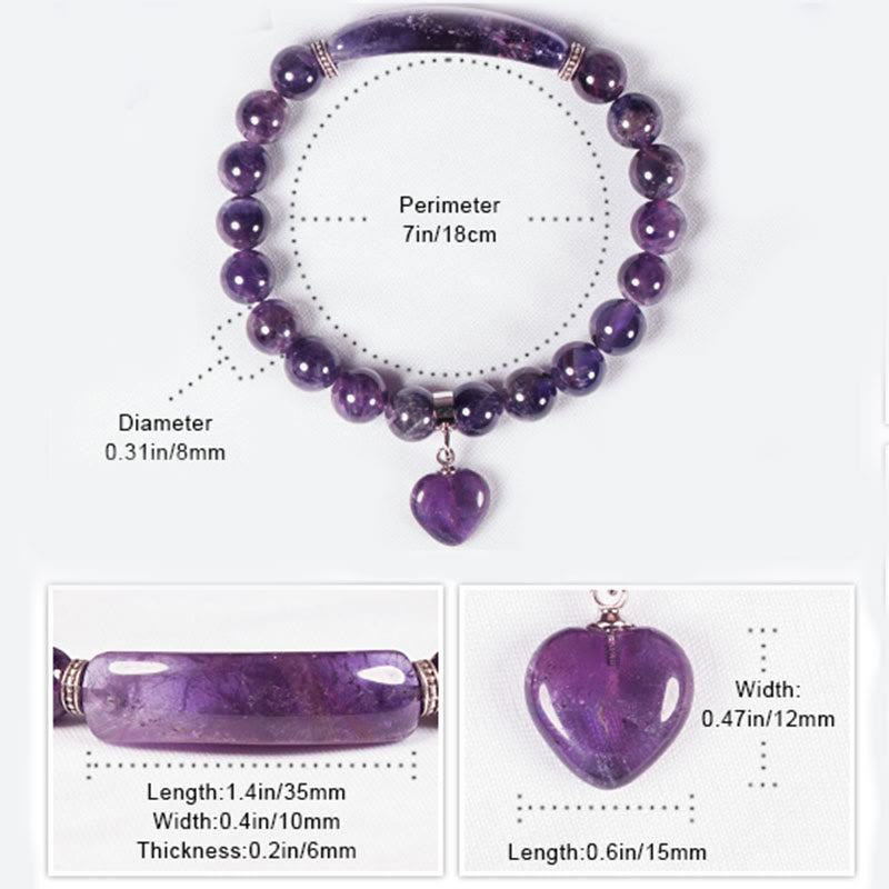 Amethyst-Schmuckpaket mit Armband, Fußkettchen und Halskette