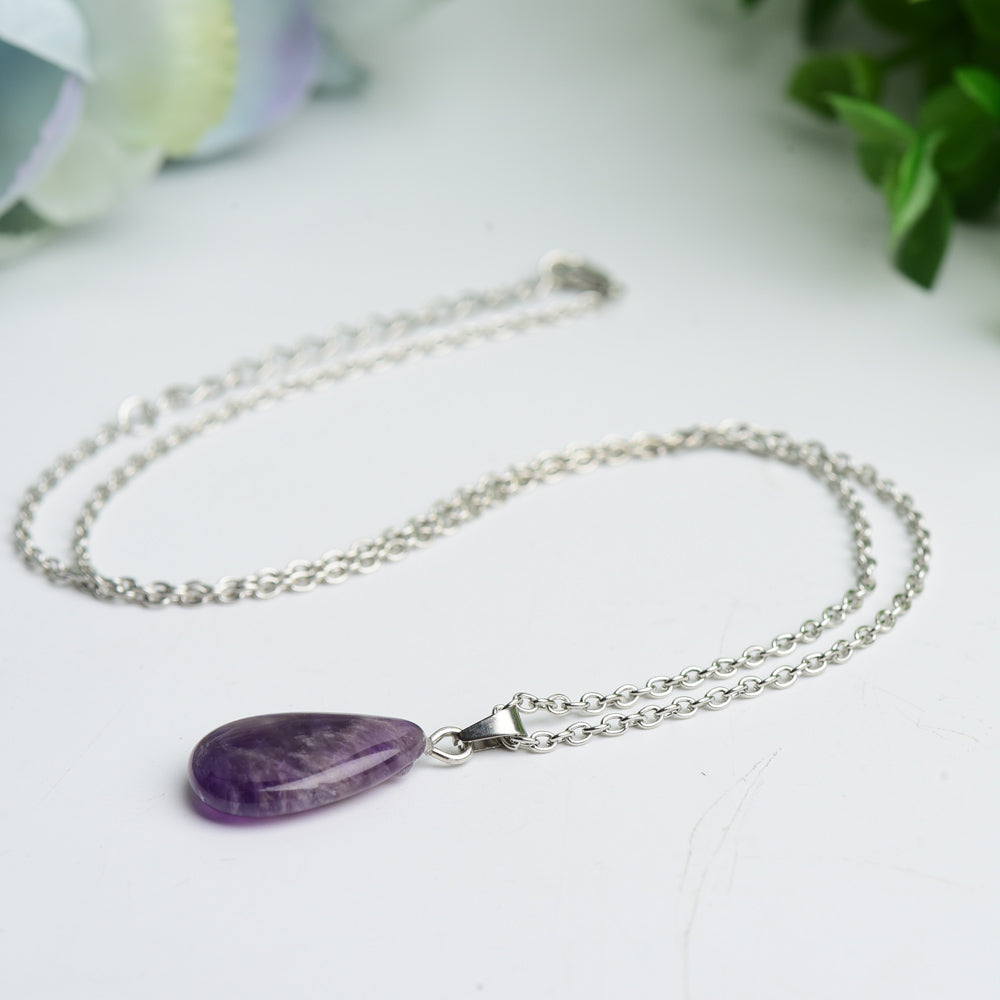 Amethyst-Halskette mit Silberkette für heilende Energie