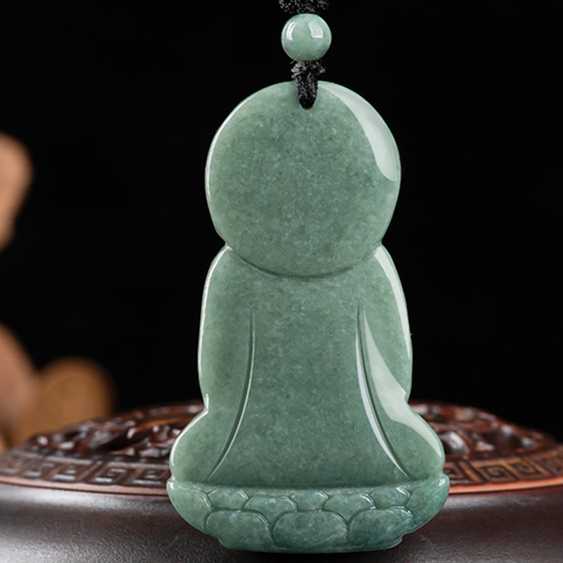 Amitabha Buddha Jade Amulett Halskette Mitgefühl Symbol