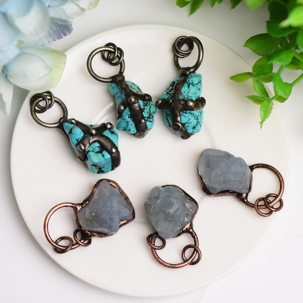 Aquamarin Kristall Anhänger für Schmuck DIY