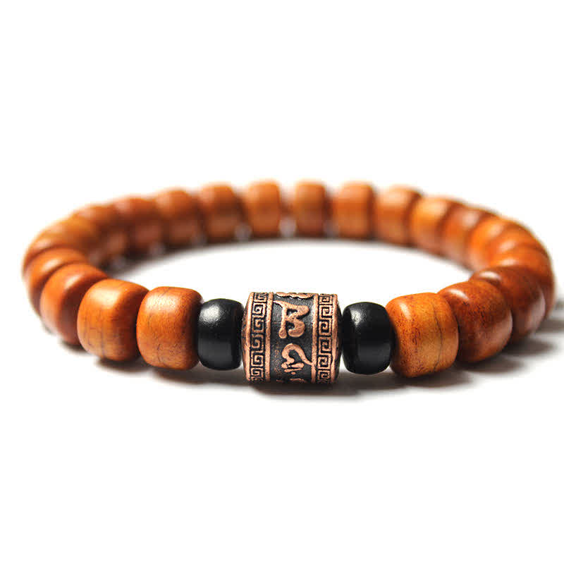 Yak Bone Om Mani Padme Hum Strength Bracelet 9mm