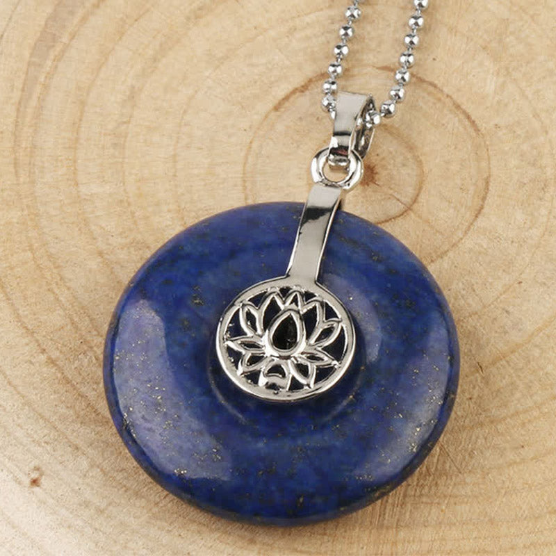 Verschiedene Kristalle Amethyst Pink Lotus Heilung Halskette