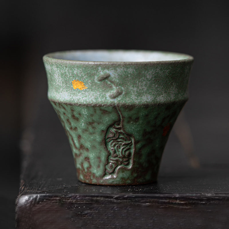 Vintage Ceramic Teacup 50ml for Sacred Space Rituals
