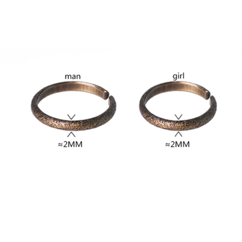 Kupfer Tibetischer Vintage Verstellbarer Glückspaarring