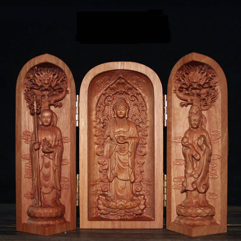 Kirschholz Avalokitesvara Kwan Yin Buddha Altardekoration