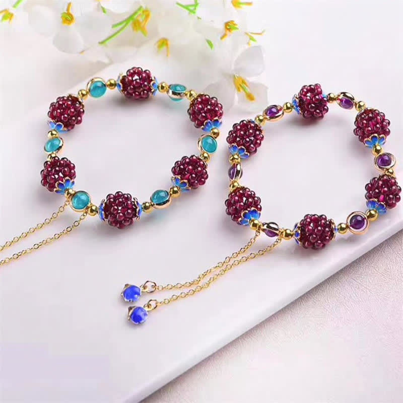 3 mm Granat & Amethyst Ruhearmband für die Heilung von Frauen