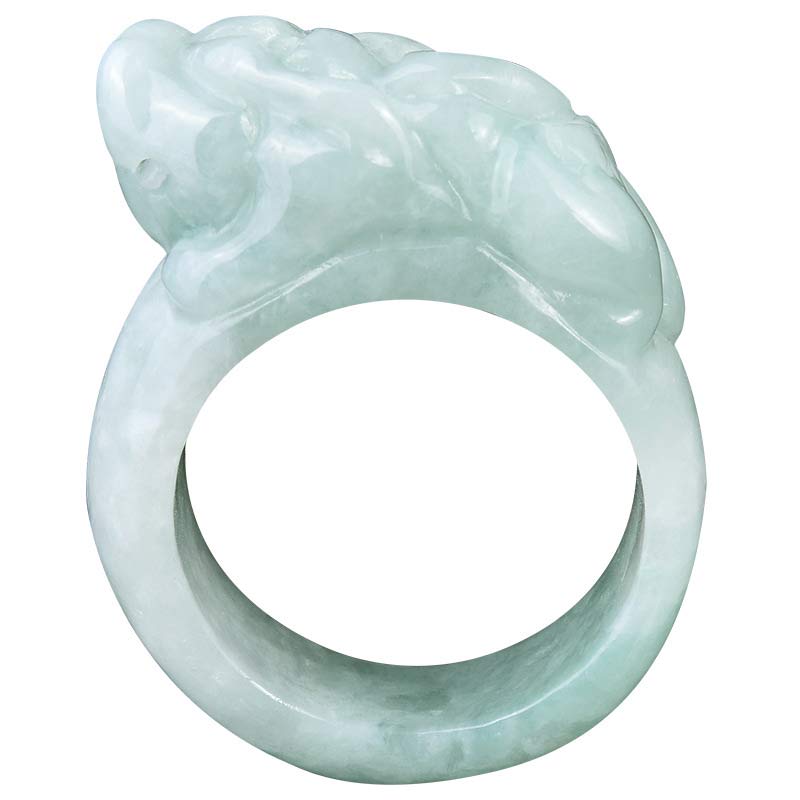 Jade Fengshui Reichtum PiXiu Glücksring für Wohlstand