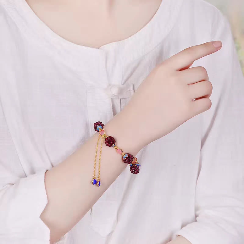 3 mm Granat & Amethyst Ruhearmband für die Heilung von Frauen