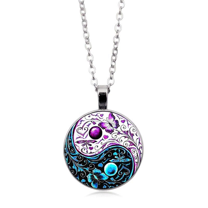 Copper Yin Yang Balance Necklace Pendant Unisex