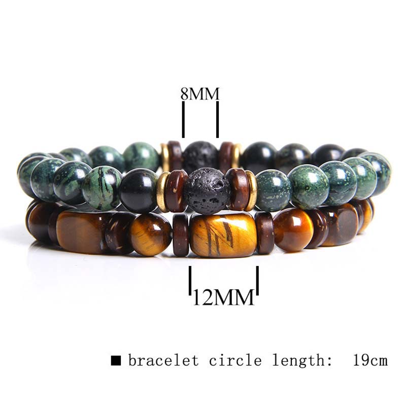 8 mm Tigerauge Kaiserstein Heilarmband für Meditation