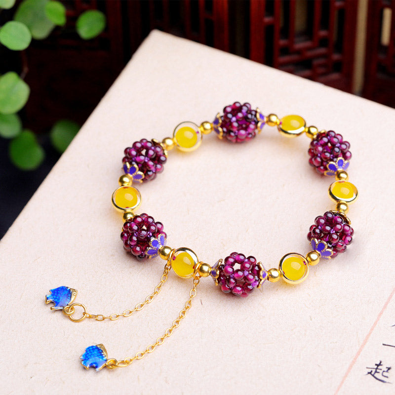 3 mm Granat & Amethyst Ruhearmband für die Heilung von Frauen
