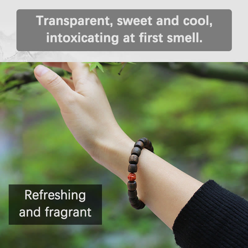 Bai Qinan Adlerholz-Meditationsarmband für Stärke, 17 cm