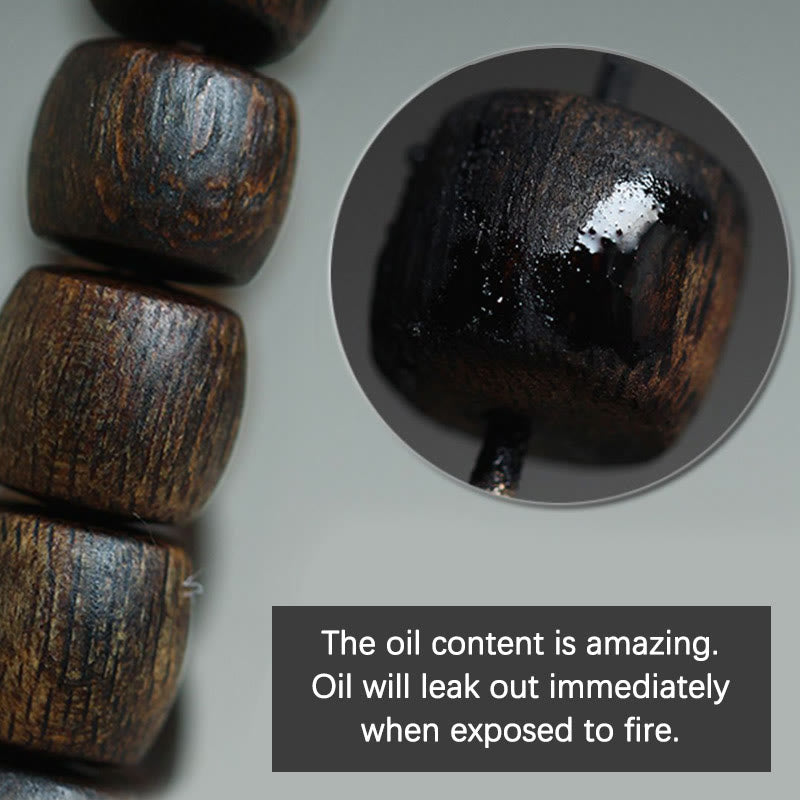 Bai Qinan Adlerholz-Meditationsarmband für Stärke, 17 cm