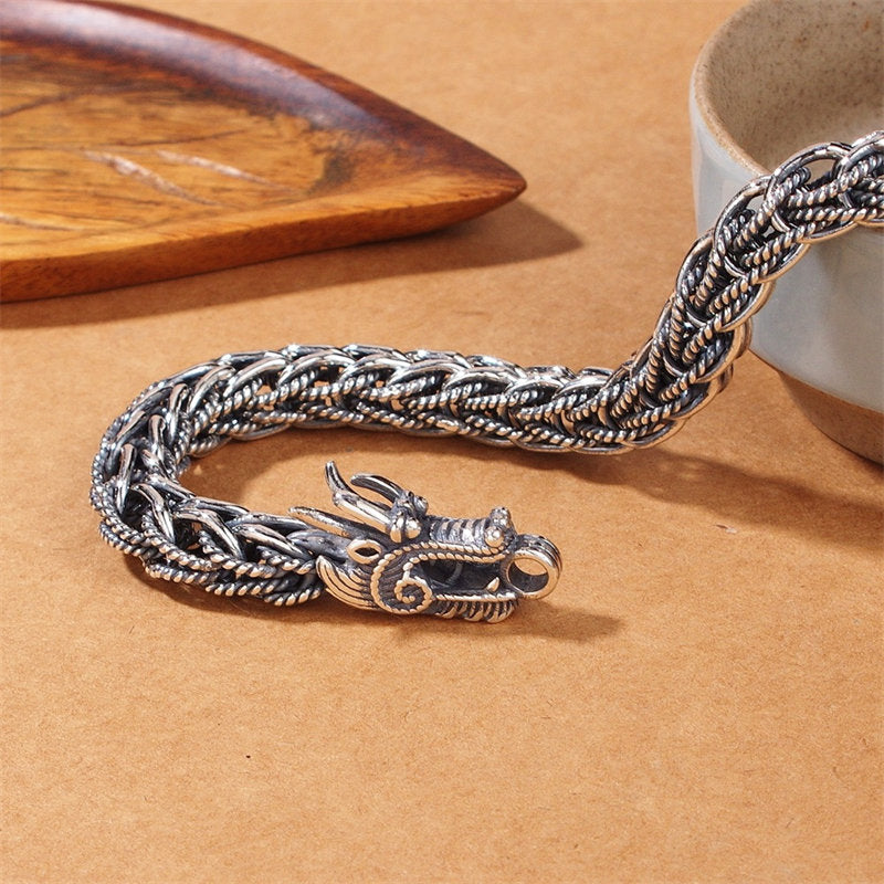 Drachenarmband aus 925er Sterlingsilber für Erfolg und Stärke