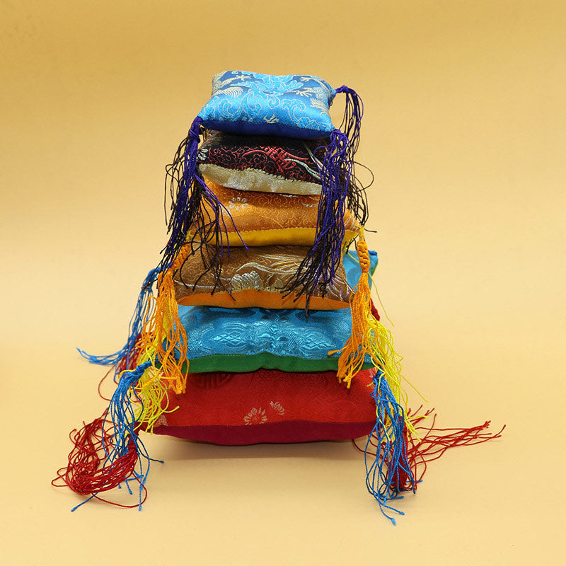 Tibetisches Klangschalenkissen 10-16cm mit Quastendekor