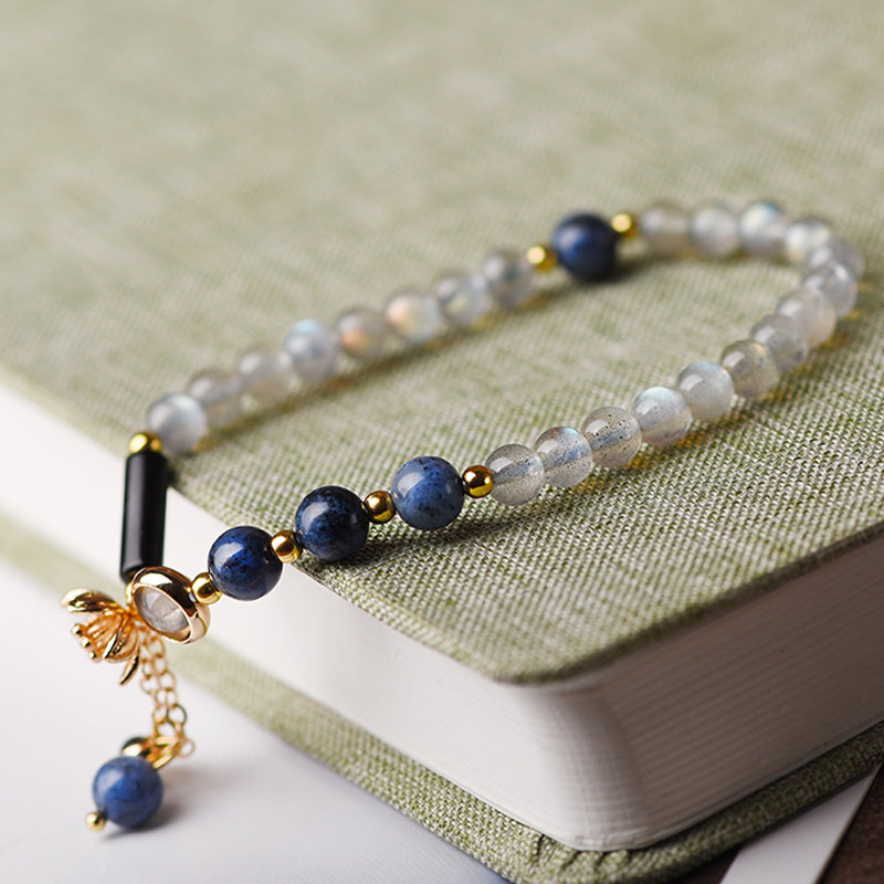 Moonstone Lazurite Calm Healing Bracelet for Positive Energy
