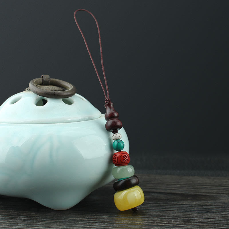 Spirituelle grüne Sandelholz Ebenholz Holz Telefon hängende Dekoration